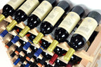 sfDisplay.com,LLC. Modular Wine Rack Beechwood 40-120 Bottle Capacity 10 Bottles Across up to 12 Rows Newest Improved Model (80 Bottles - 8 Rows)