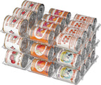 Can Organizer for Pantry Soda Can Organizer Automatic Rolling Food Pantry Storage Rack Can Dispenser for Fridge Holds 36 Cans, Fits 5.8-Inch Soda and Can, Set of 9