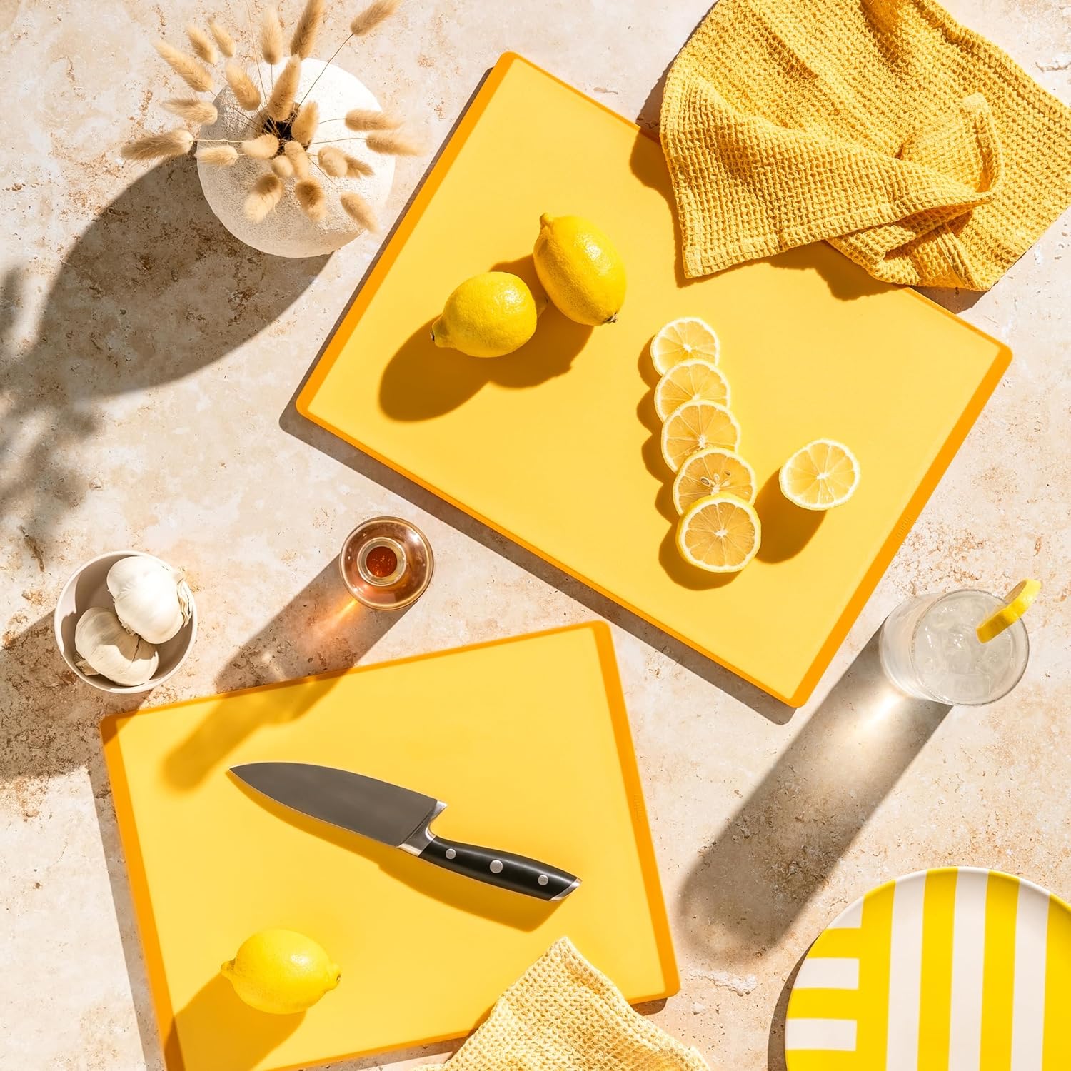 SMIRLY Plastic Cutting Board Set, Dishwasher Safe Plastic Cutting Boards Set for Kitchen, Cutting Boards for Kitchen - Plastic Chopping Board Set