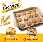 Unbleached Parchment Paper for Baking – 2-Pack 520 Sq.Ft Total - 15 in x 210 ft Baking Paper Roll with Cutter, Non-Stick Brown Parchment for Baking, Cooking, Grilling, Steaming by Baker’s Signature
