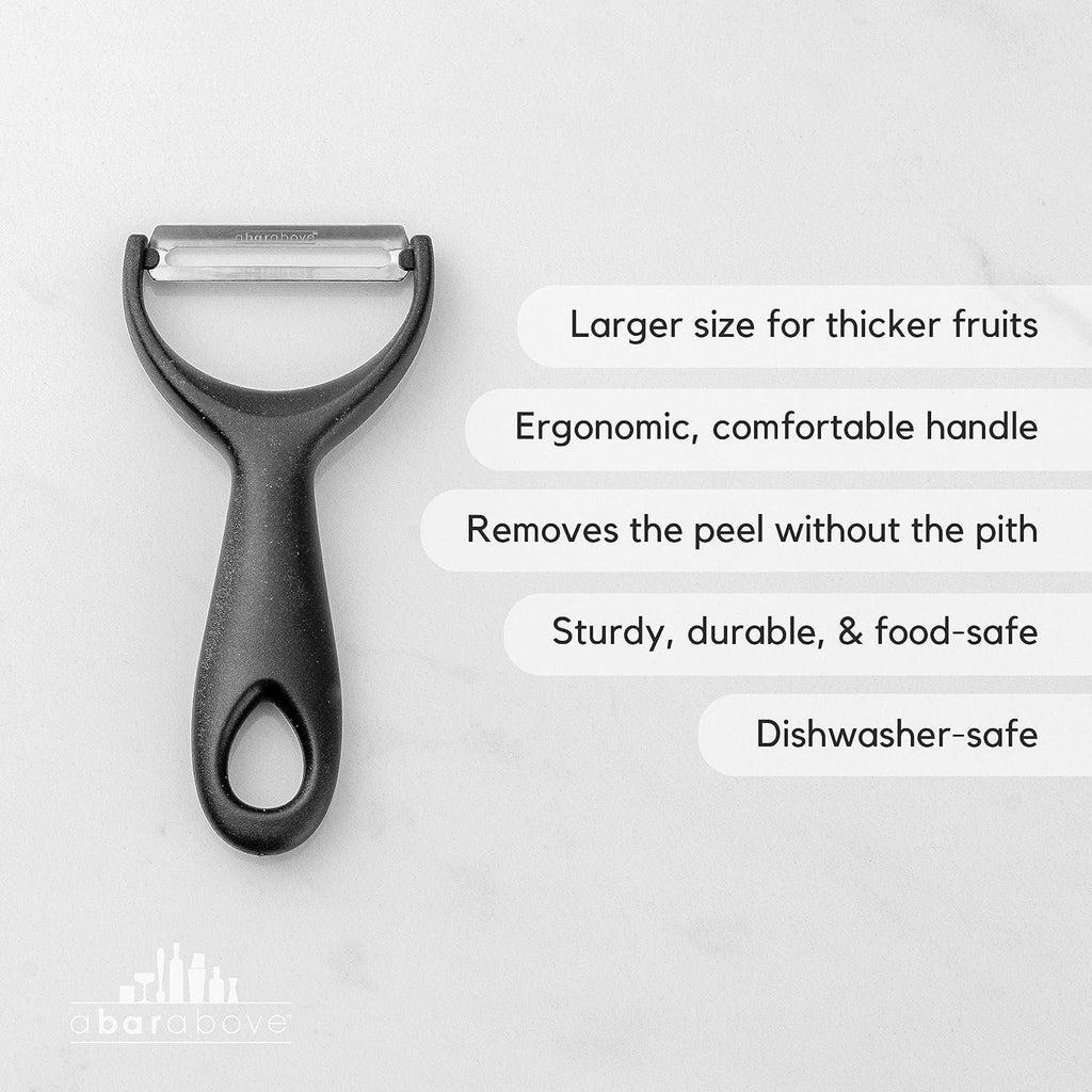 A Bar Above Gold Citrus Peeler, Premium Stainless Steel Fruit Peeler for Oranges, Lemons, and Garnishes, Ergonomic Bar Tool for Peeling Citrus, Cocktail Garnish Zester, Bartender Tool for Home and Bar