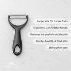 A Bar Above Stainless-Steel Citrus Peeler, Premium Fruit Peeler for Oranges, Lemons, and Limes, Bartender Garnish Tool for Cocktails, Professional Grade Zester, Durable Bar Tool for Home and Bar Use