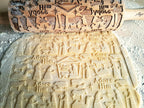 NATIVITY EMBOSSING ROLLING PIN for GINGERBREAD COOKIES for CHRISTMAS
