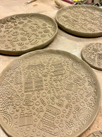 CHRISTMAS TILES Embossing Rolling Pin. Laser Engraved Dough Roller for Embossing Homemade Christmas Cookies by Algis Crafts