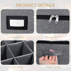 homyfort China Storage Containers (2 Pack Stemware Storage Box, Grey)