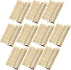 Fusion Select 10 Pk Bamboo Sushi Mat - Sushi Roller Mat for Making, Shaping & Molding Sushi Roll & Kimbap - Food-Safe Sushi Making Supplies, Tools & Accessories - Made of Natural Bamboo - 9.5x9.5