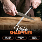 Utopia Kitchen 08 Inch Honing Steel Knife Sharpening Steel Sharpening Rod Black