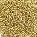 Weraru Edible Gold Sprinkles Pearl Mix Candy Mixing Size Baking Edible Cake Decorations Cupcake Toppers Cookie Decorating Celebrations Wedding Shower Party Chirstmas Supplies 130g/ 4.6oz