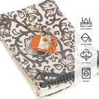 Kitchen Towels Dish Towels for Kitchen- Gray & Beige Tea Towels for Kitchen-Bar Towels for Kitchen-KitchenTowels and dishcloths-Printed Floral 18"x28" Pack of 4