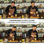 A Bar Above Stainless Steel Hand Juicer, Heavy Duty Citrus Press for Cocktails, Fruit Juice Squeezer for Lemons, Limes, and Oranges, Manual Juicer for Bartenders, Home Bars, and Mixology Kits