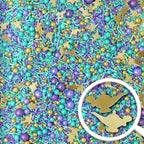 Sprinkle Pop Arabian Princess Sprinkles Mix| Aqua Lavender Purple Sprinkles with ~10 Genie Bottle Toppers and Gold Dragees| Girl Birthday Decorating Sprinkles Made in USA for Cake Cookie Cupcakes, 2oz