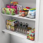 Simple Houseware Kitchen Can Organizer Clear Bin for Cabinet/Pantry/Refrigerator/Freezer/Fridge