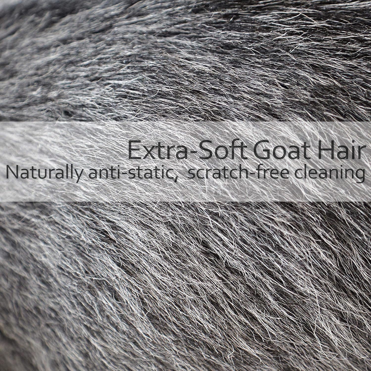 REDECKER Dust Brush with Goat Hair Bristles and Oiled Pearwood Handle, 13-3/8-Inches, Black with White Dot Goat Hair Dusters - Goat Hair Dusting Brush - Wood Duster Brush