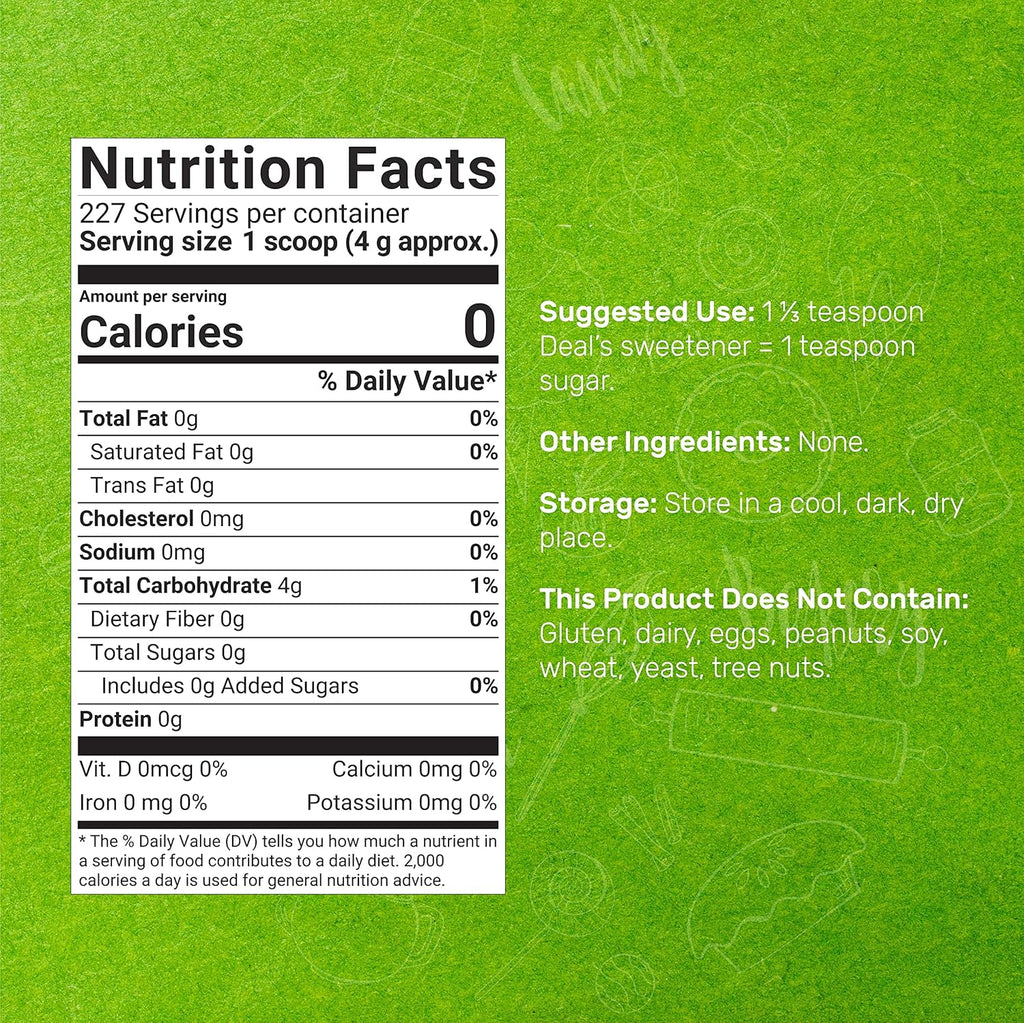 Allulose Sweetener 2 Pounds – Natural Sugar Subsitutes, No Aftertaste - Keto Friendly, Vegan, Zero Net Carb, Zero Calorie, Great for Cooking & Baking