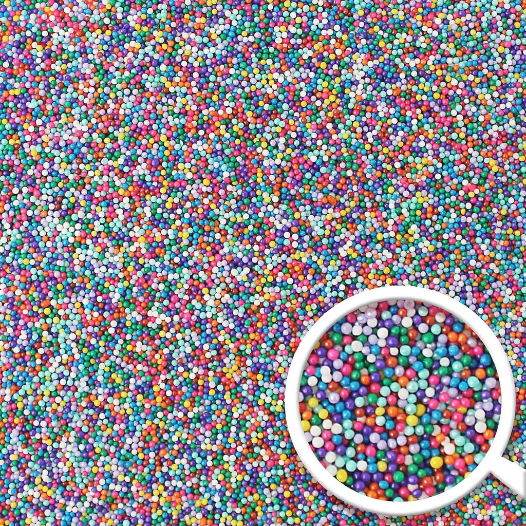 Sprinkle Pop Cool Rainbow Nonpareil Sprinkle Mix| with hues of Blue Purple Pink Non Pareil Sprinkles| Decorating Nonpareils Made in USA for Birthday Cupcakes Donuts Cakes Cookies, 2oz