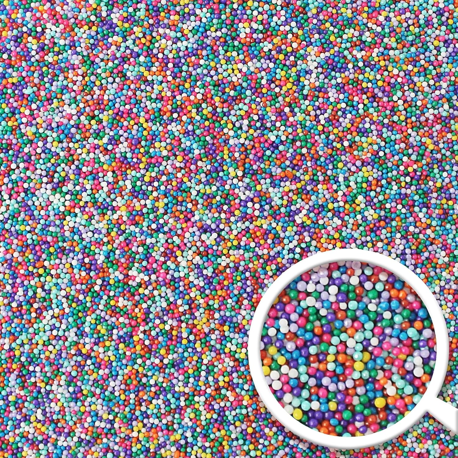 Sprinkle Pop Cool Rainbow Nonpareil Sprinkle Mix| with hues of Blue Purple Pink Non Pareil Sprinkles| Decorating Nonpareils Made in USA for Birthday Cupcakes Donuts Cakes Cookies, 2oz