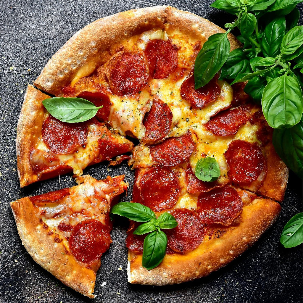 Baker's Secret Pizza Pans for Oven, Aluminized Steel Pizza Baking Pan, 2 Layers Non-stick Coating Easy Release, Dishwasher Safe - The Superb Collection (1x Pizza pan & Crisper set)